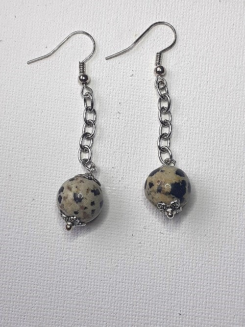 Dalmation dangle earrings