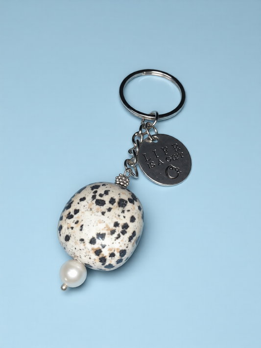 Dalmatian Crystal Key ring charms