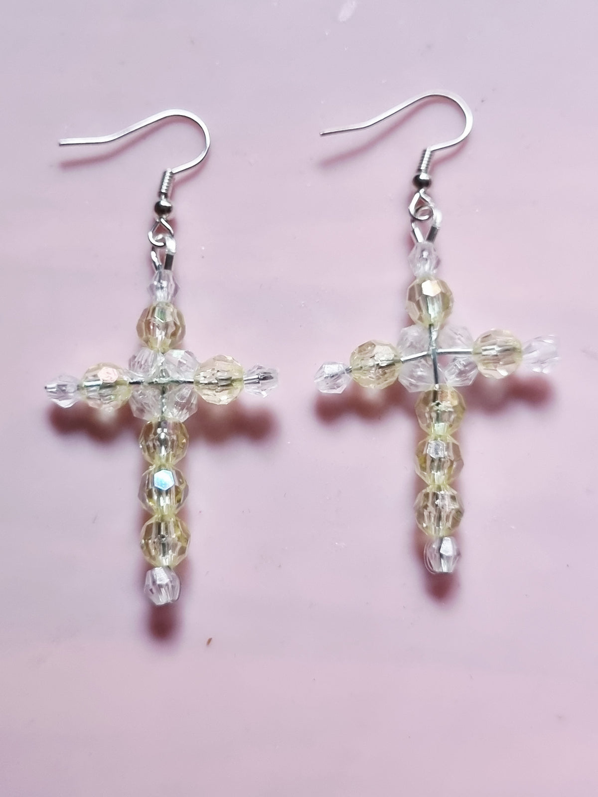 Beaded Cross Earrings