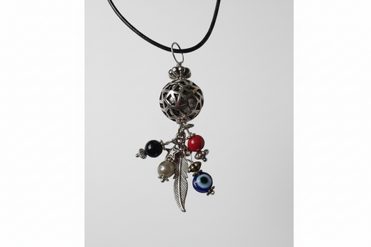 Crystals Evil Eye Beads Drop Pendant Necklace