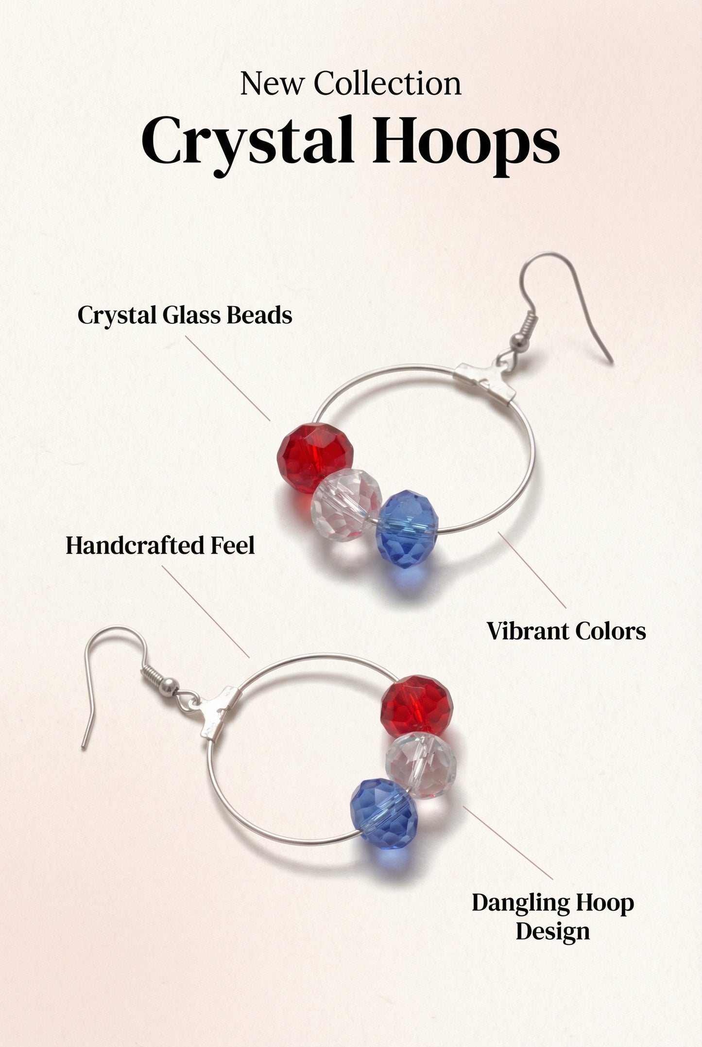 Dangle round dangle earrings