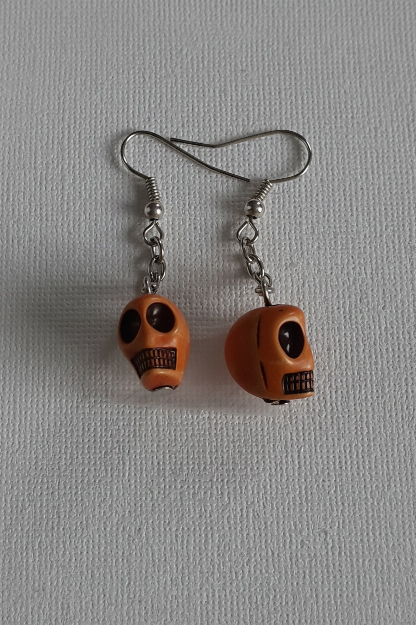 Halloween Skull Drop Earrings