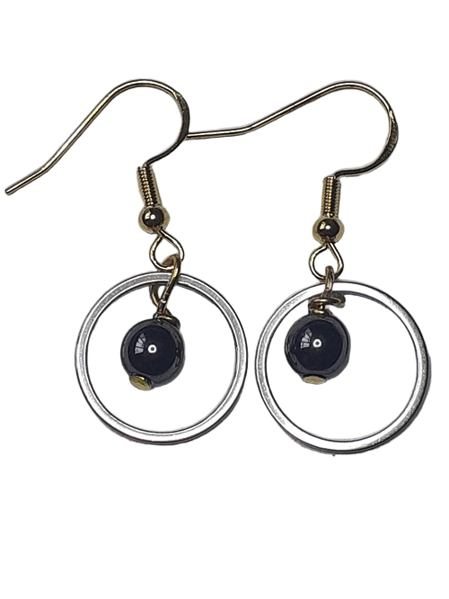 Hematite crystal earrings