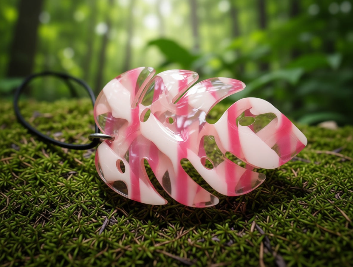 Monstera Leaf -inspired Pendant Necklace