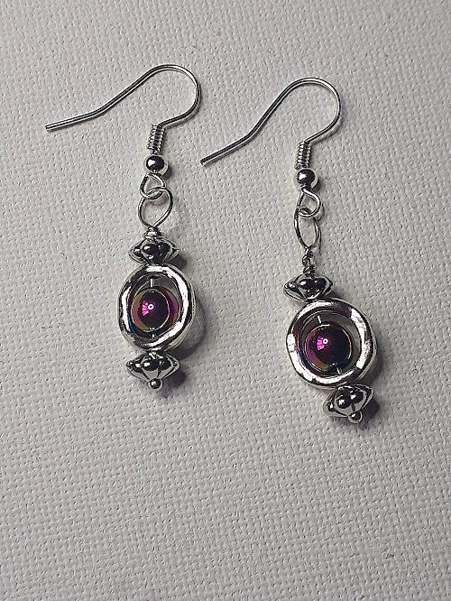 Rainbow Hematite crystal earrings