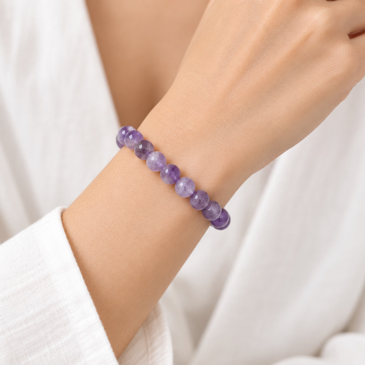 Amethyst - Calmness Gemstone Manifestation Bracelet