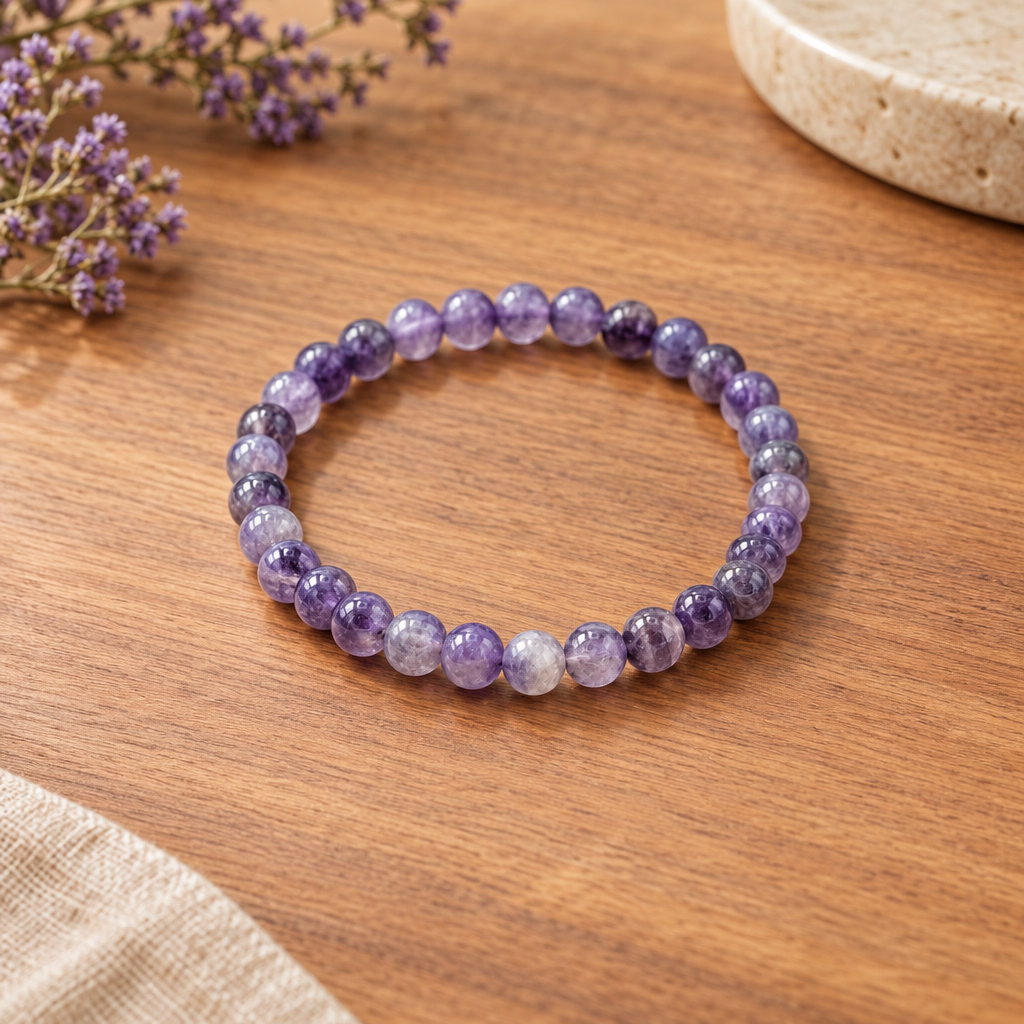 Amethyst - Calmness Gemstone Manifestation Bracelet