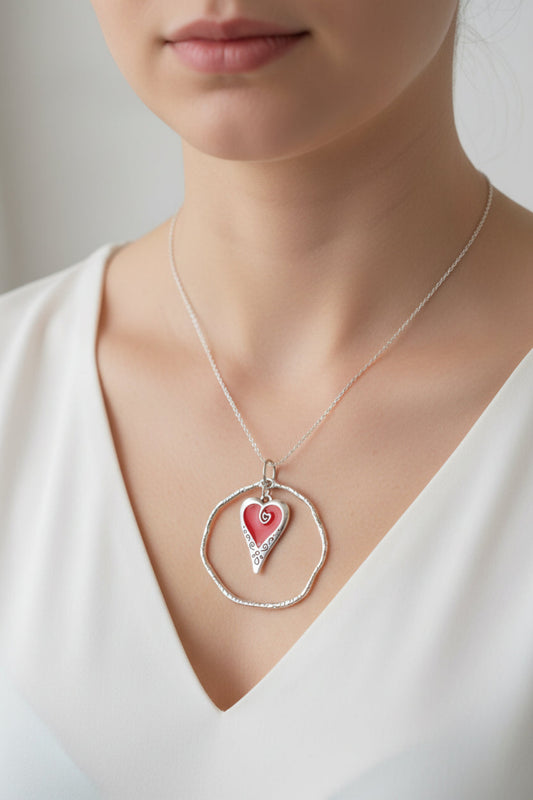 Necklace with a heart pendant