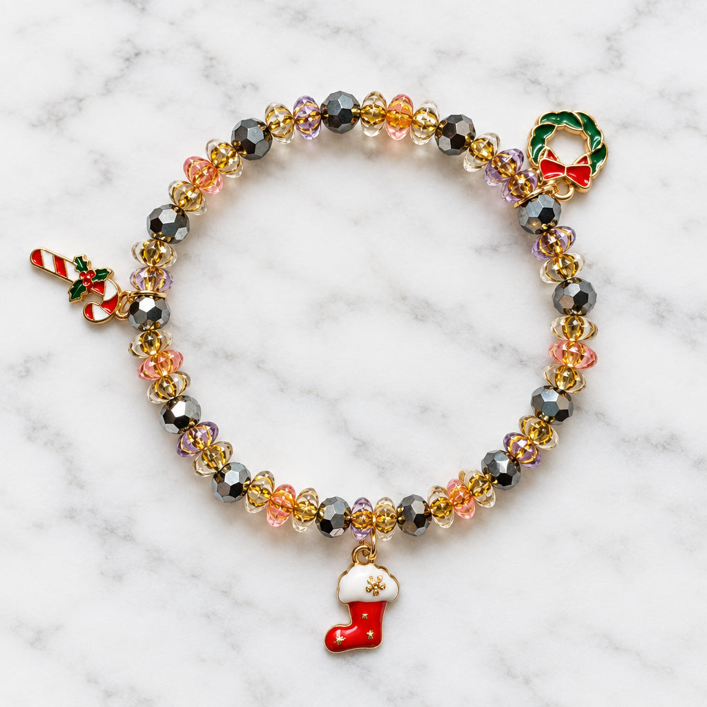Colourful festive bracelet