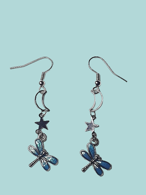 Dragonfly dangly earrings