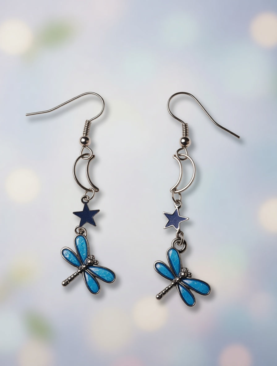Dragonfly dangly earrings