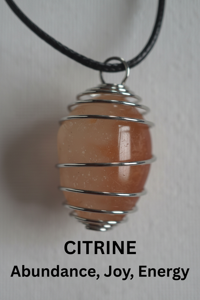 Crystal Stones in a Cage Pendant Necklaces