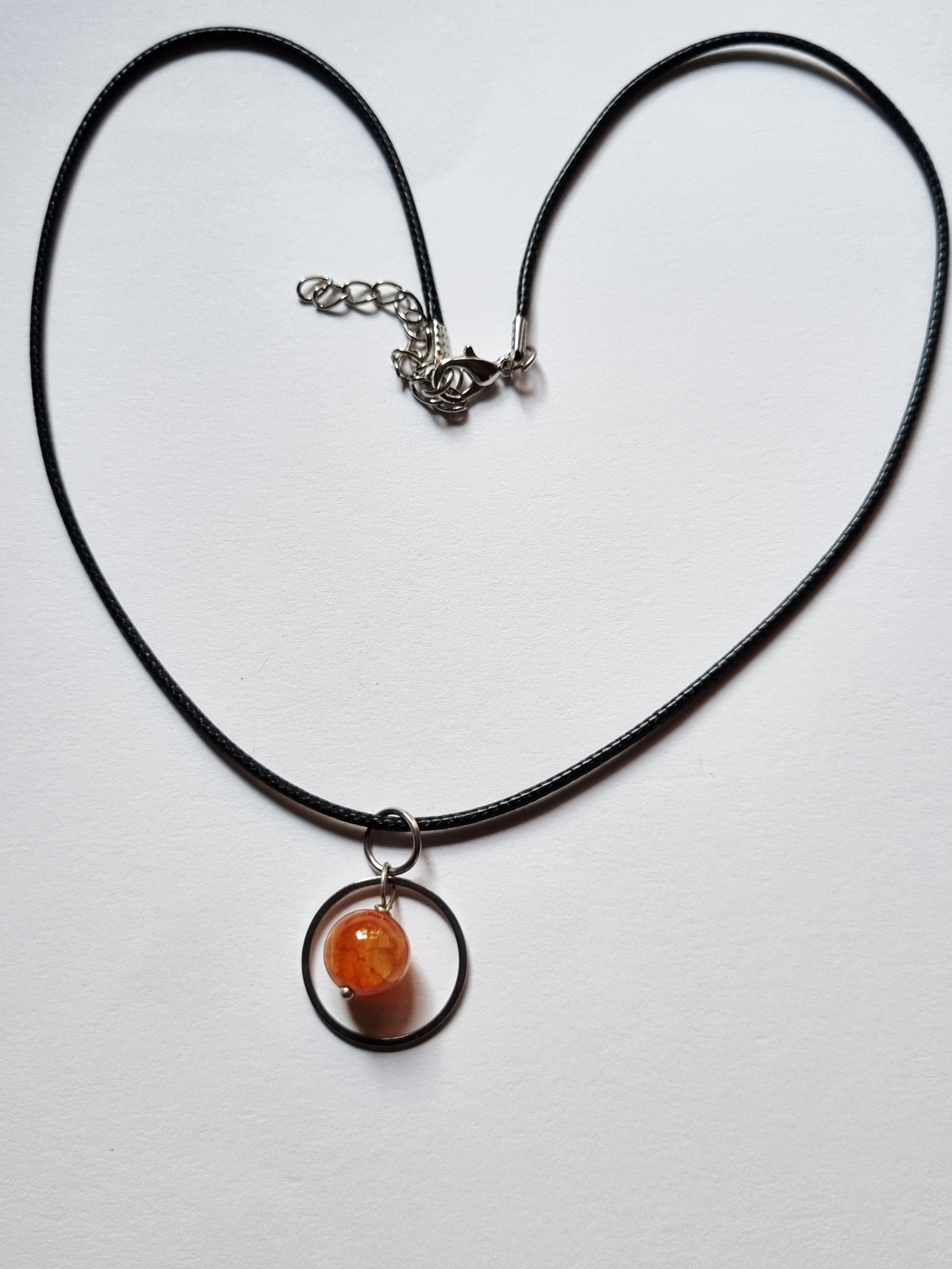Small Carnelian pendant necklace