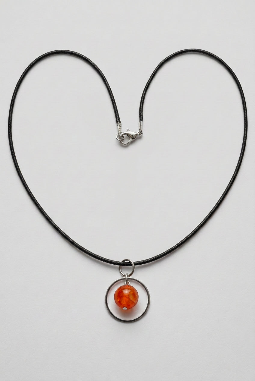 Small Carnelian pendant necklace