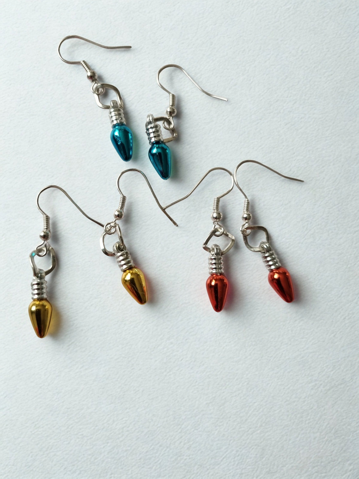 Colourful festive drop earrings