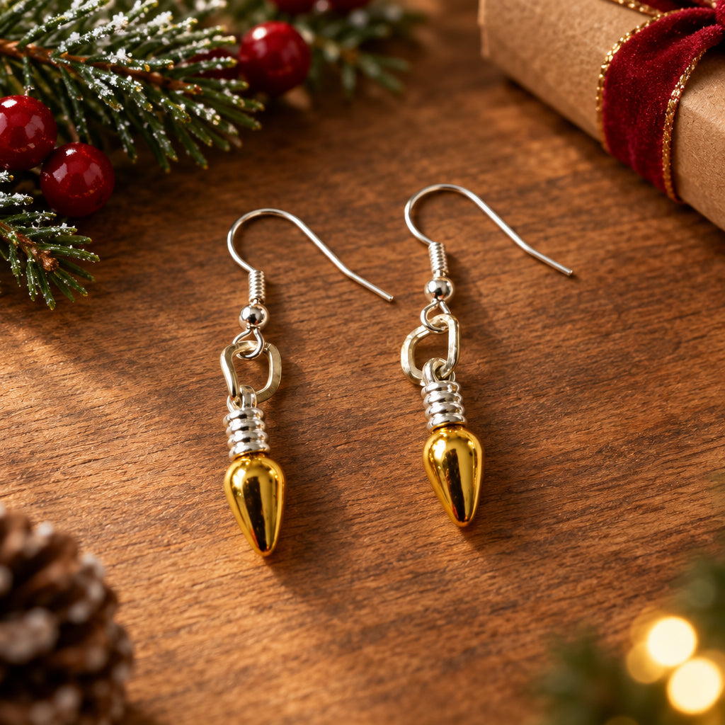 Colourful festive drop earrings