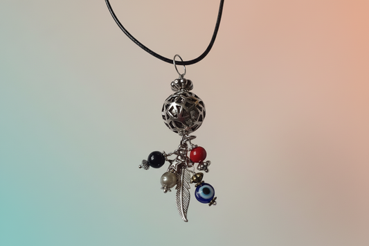 Crystals Evil Eye Beads Drop Pendant Necklace
