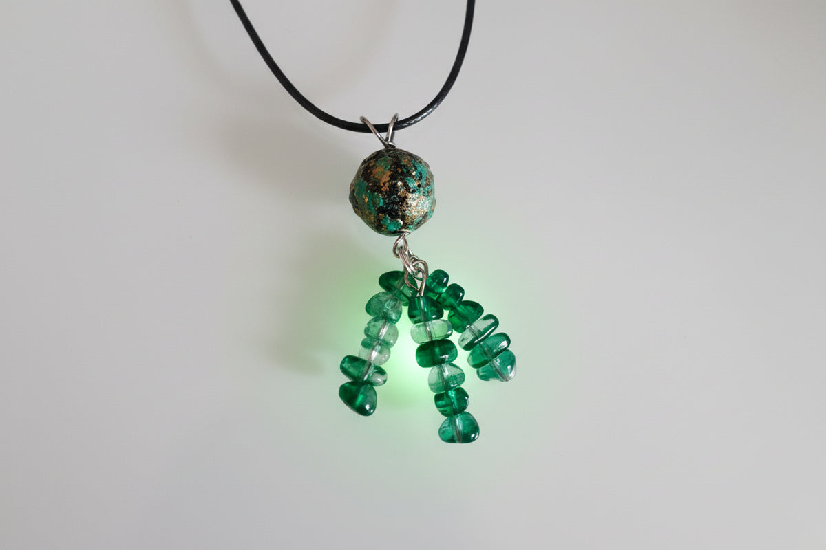 Green drop necklace