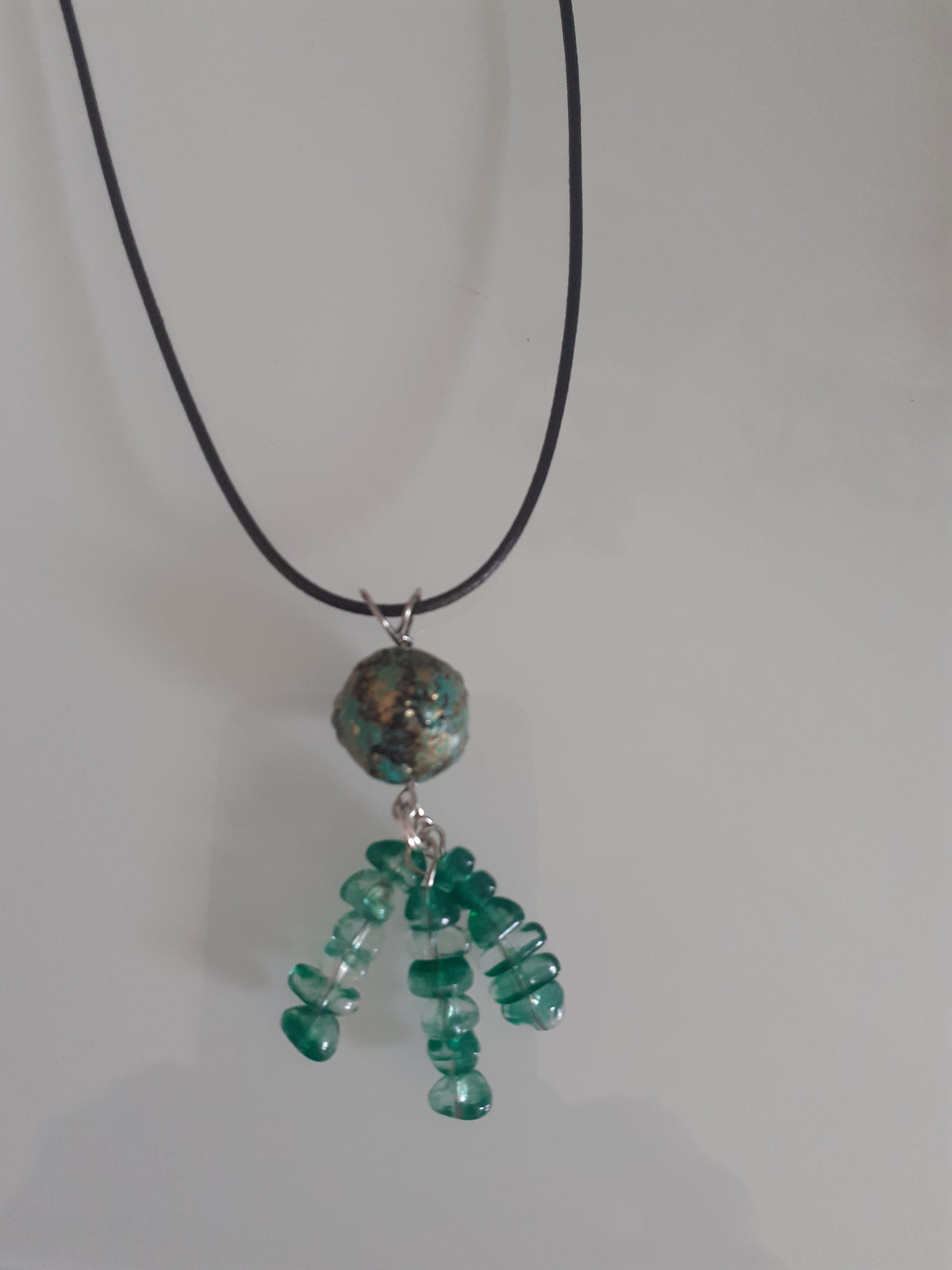 Green drop necklace