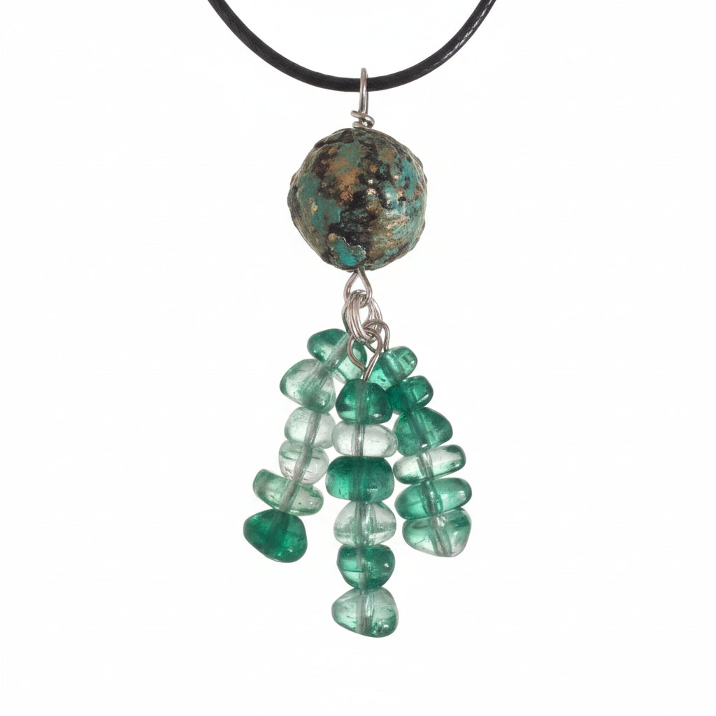 Green drop necklace