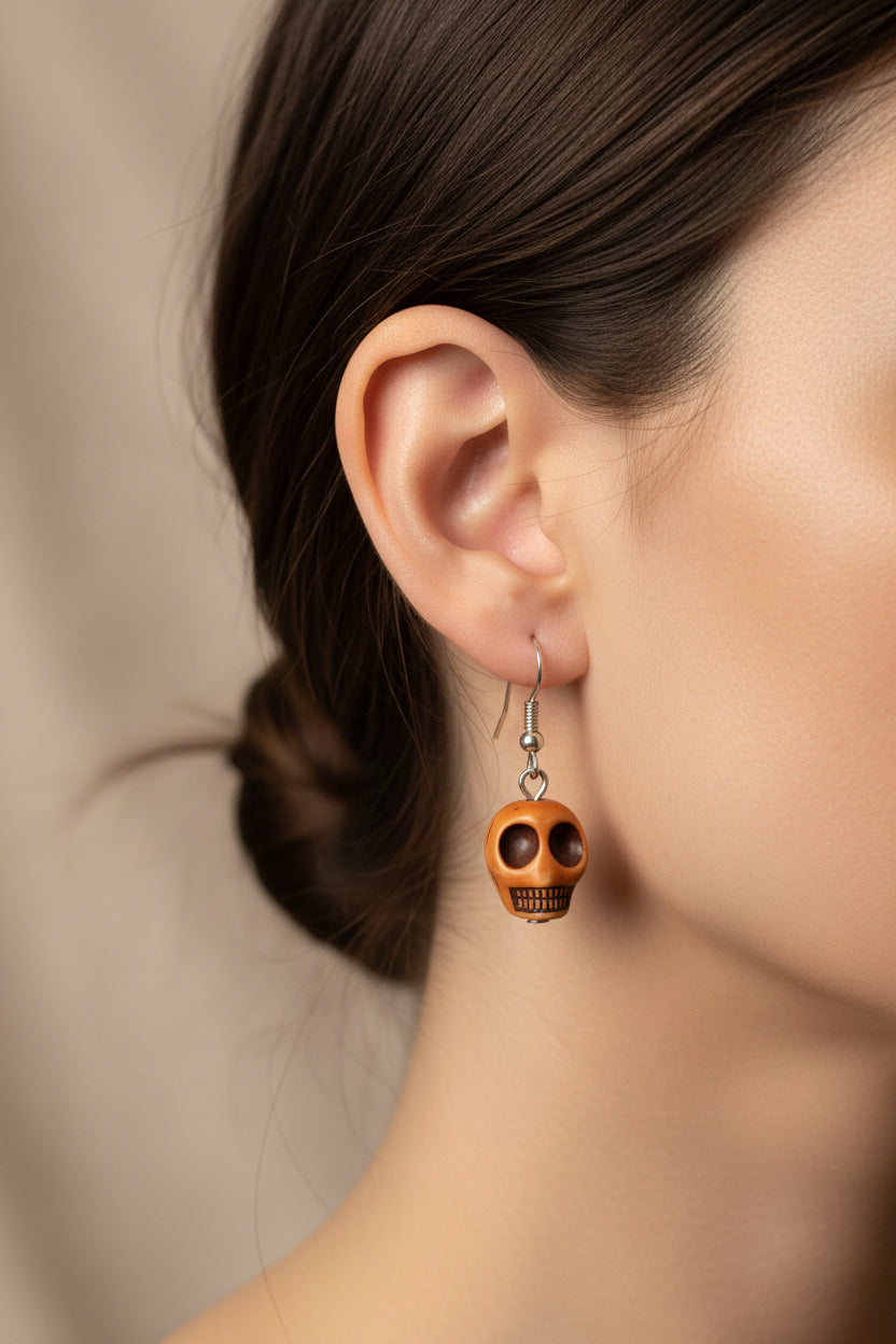 Halloween Skull Drop Earrings