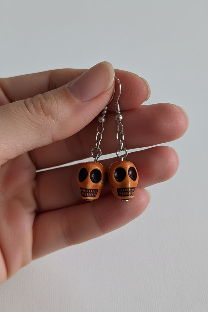 Halloween Skull Drop Earrings