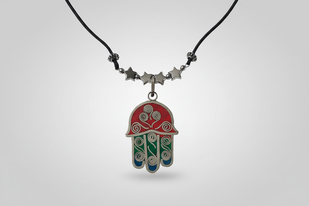 Khomisa or Hamsa Hand Protection Pendant Necklace