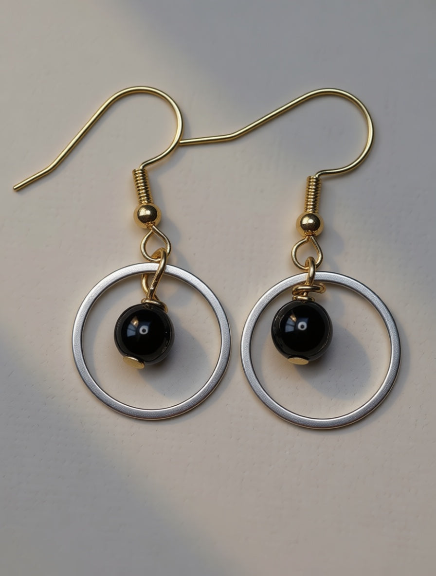 Hematite crystal earrings