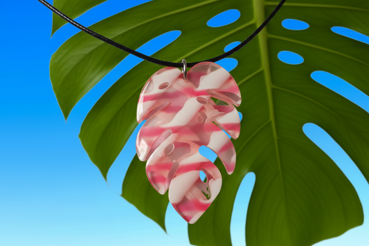 Monstera Leaf -inspired Pendant Necklace