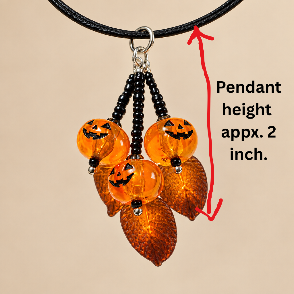 Pumpkin Halloween necklace pendant