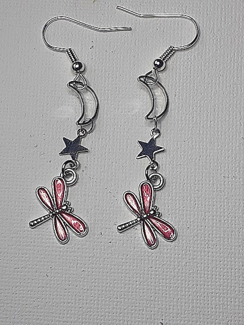 Dragonfly dangly earrings