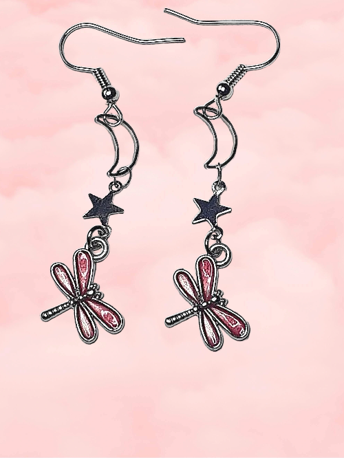 Dragonfly dangly earrings