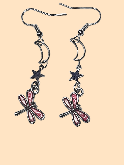 Dragonfly dangly earrings