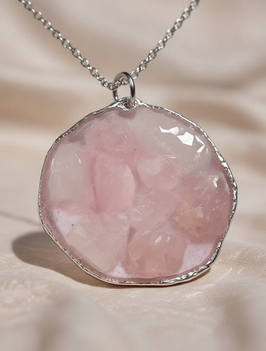 Rose Quartz Pendant Necklace
