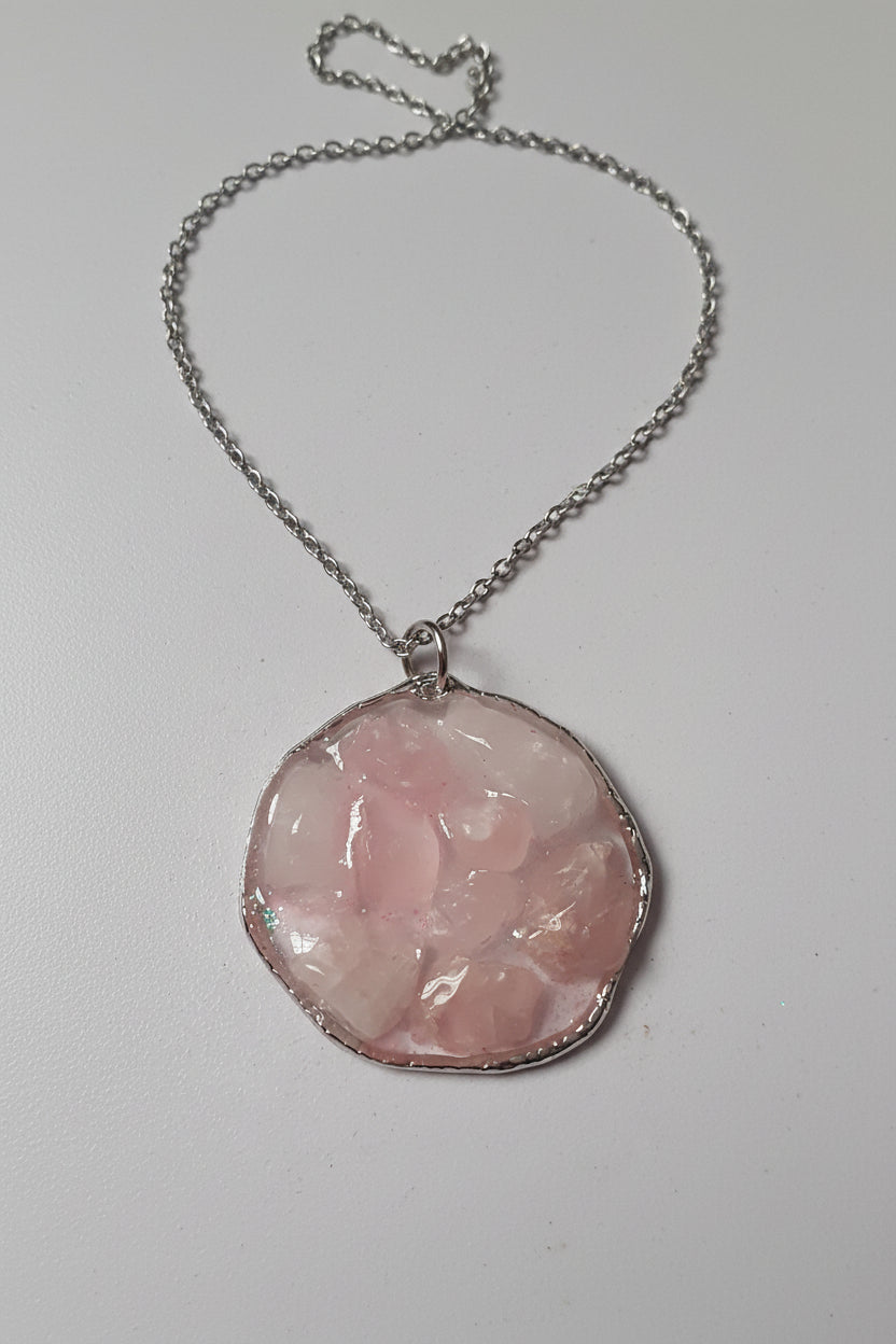 Rose Quartz Pendant Necklace
