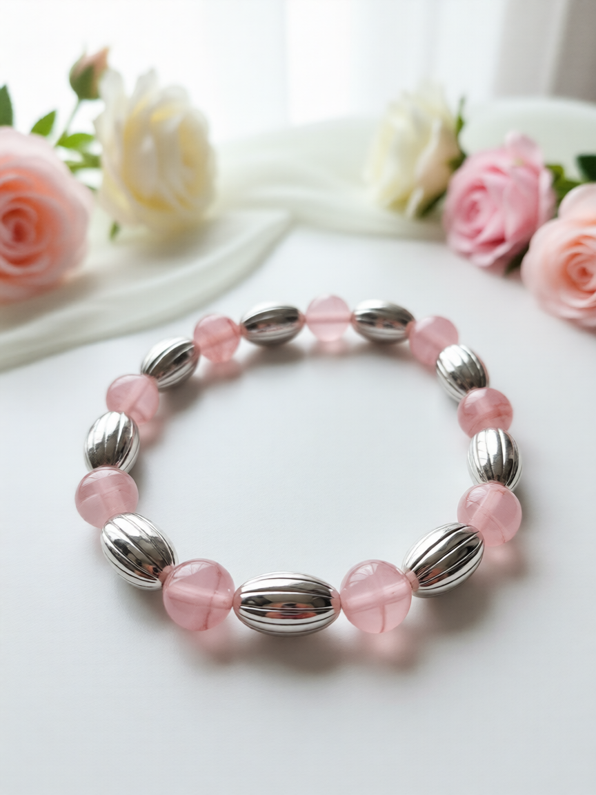 Rose Quartz Crystal Bracelet