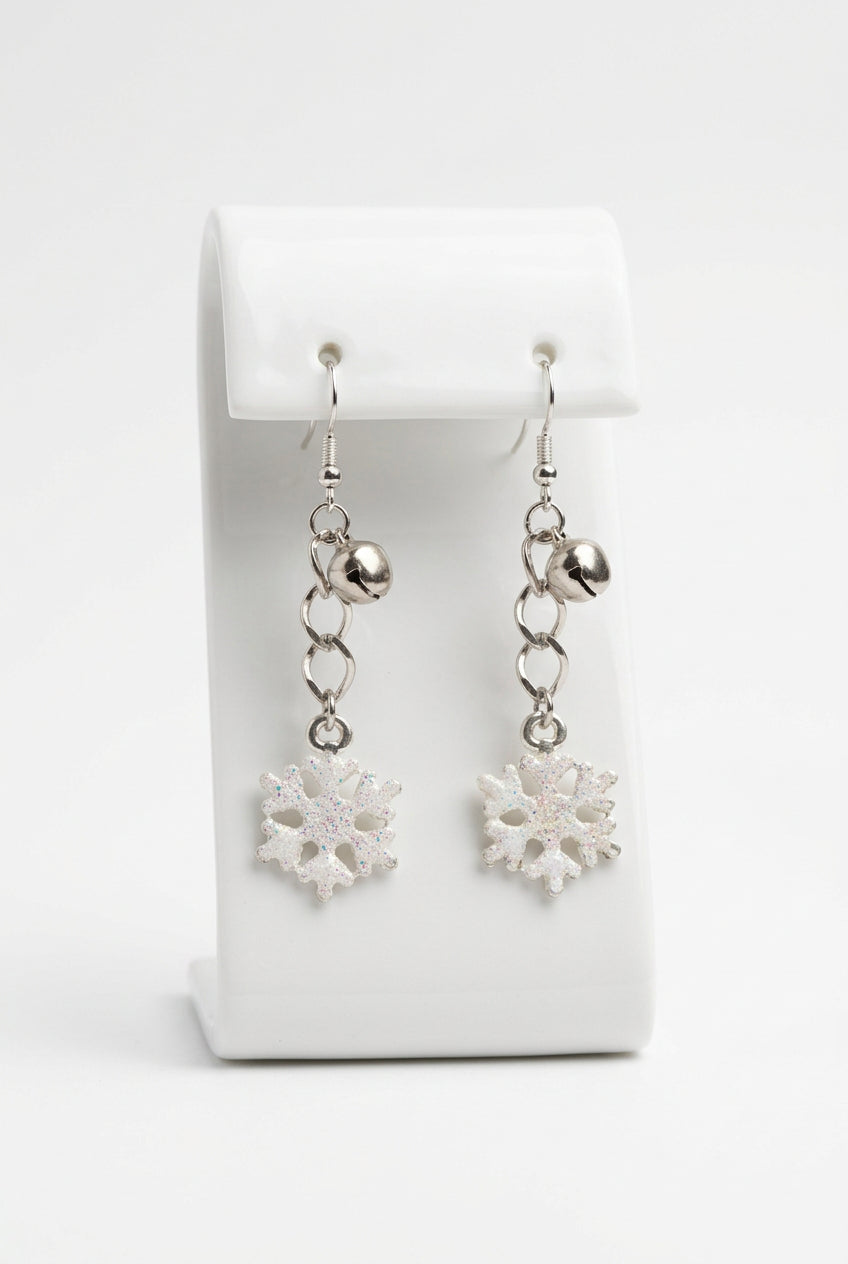 Snowflakes drop earrings