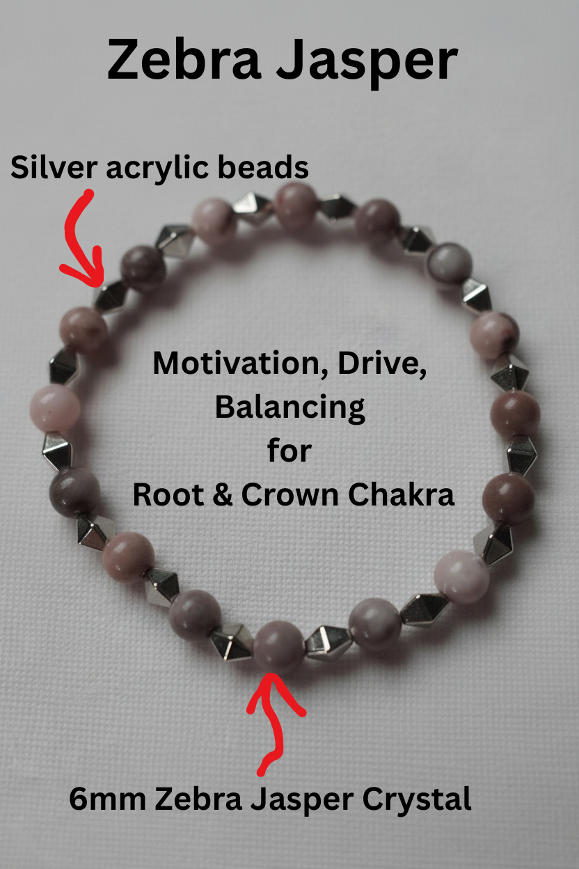 Zebra Jasper Crystal Bracelet