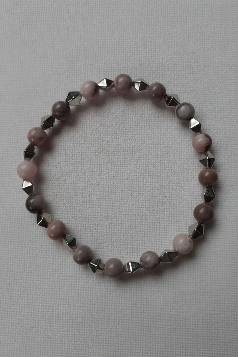 Zebra Jasper Crystal Bracelet