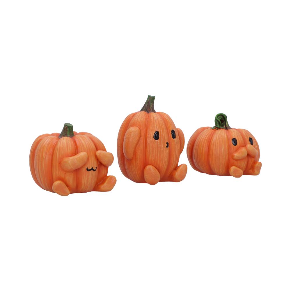 Three Wise Pumpkins, Collectible Figurines, spooky and seasonal, Halloween Decor
