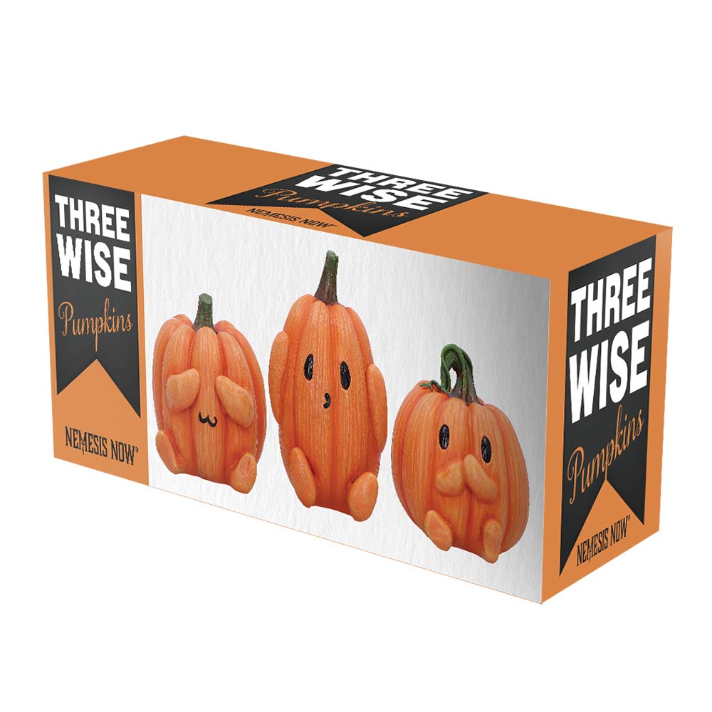 Three Wise Pumpkins, Collectible Figurines, spooky and seasonal, Halloween Decor