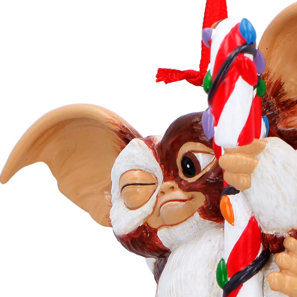 Gremlins Christmas Ornament, Hand-Painted Resin Candy Cane Fairy Light Cane