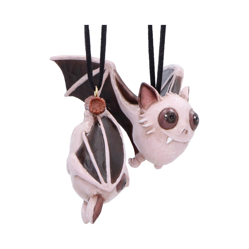 Hand-Painted Resin Bat Ornaments – (Set of 2)
