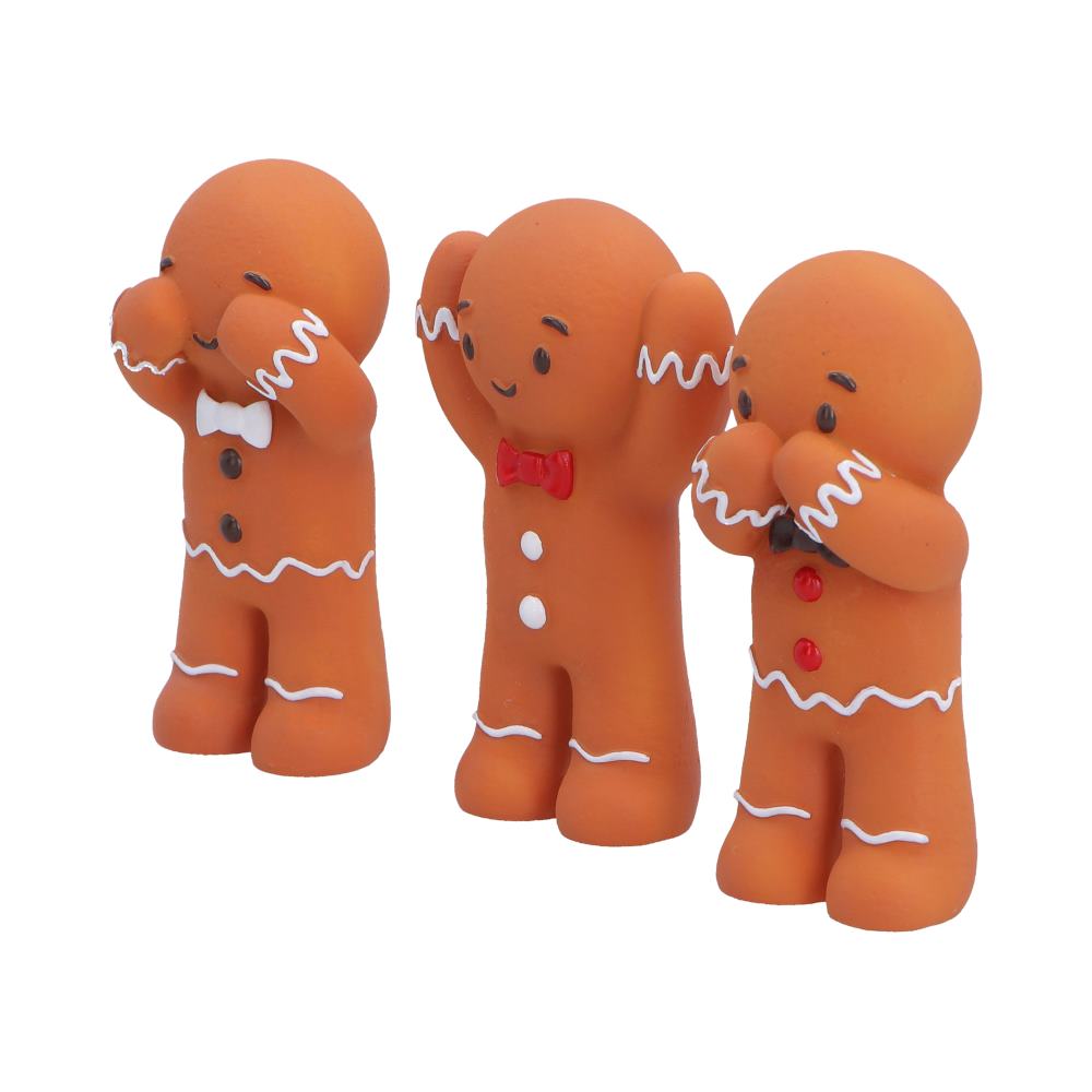 Three Wise Gingerbread figurine set, seasonal giftware, hand-painted collectables, whimsical festive ornaments