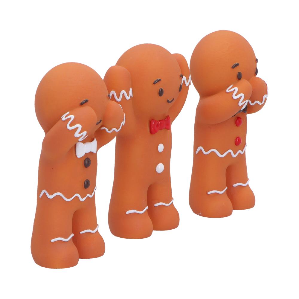 Three Wise Gingerbread figurine set, seasonal giftware, hand-painted collectables, whimsical festive ornaments