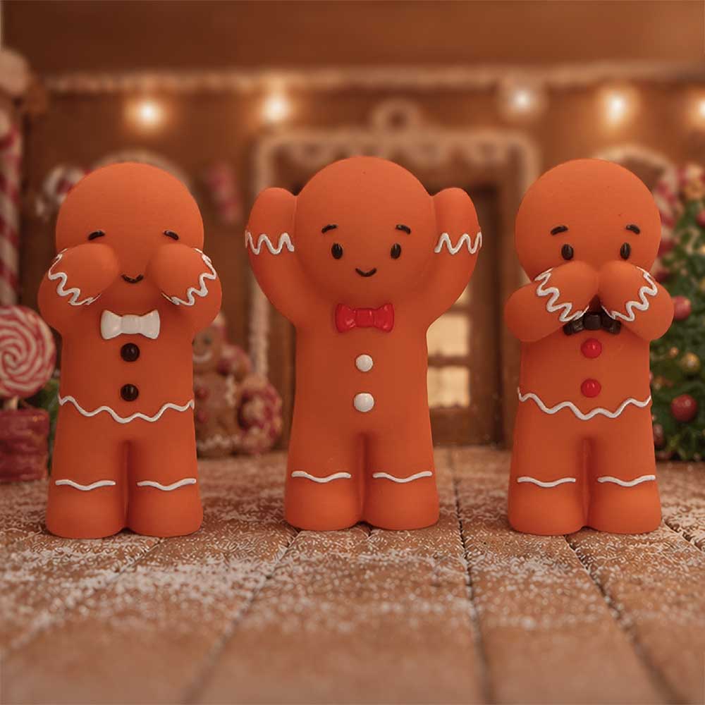 Three Wise Gingerbread figurine set, seasonal giftware, hand-painted collectables, whimsical festive ornaments
