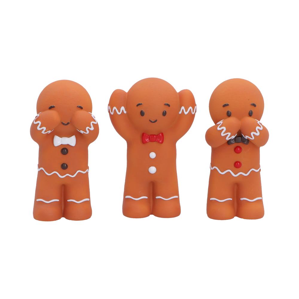 Three Wise Gingerbread figurine set, seasonal giftware, hand-painted collectables, whimsical festive ornaments
