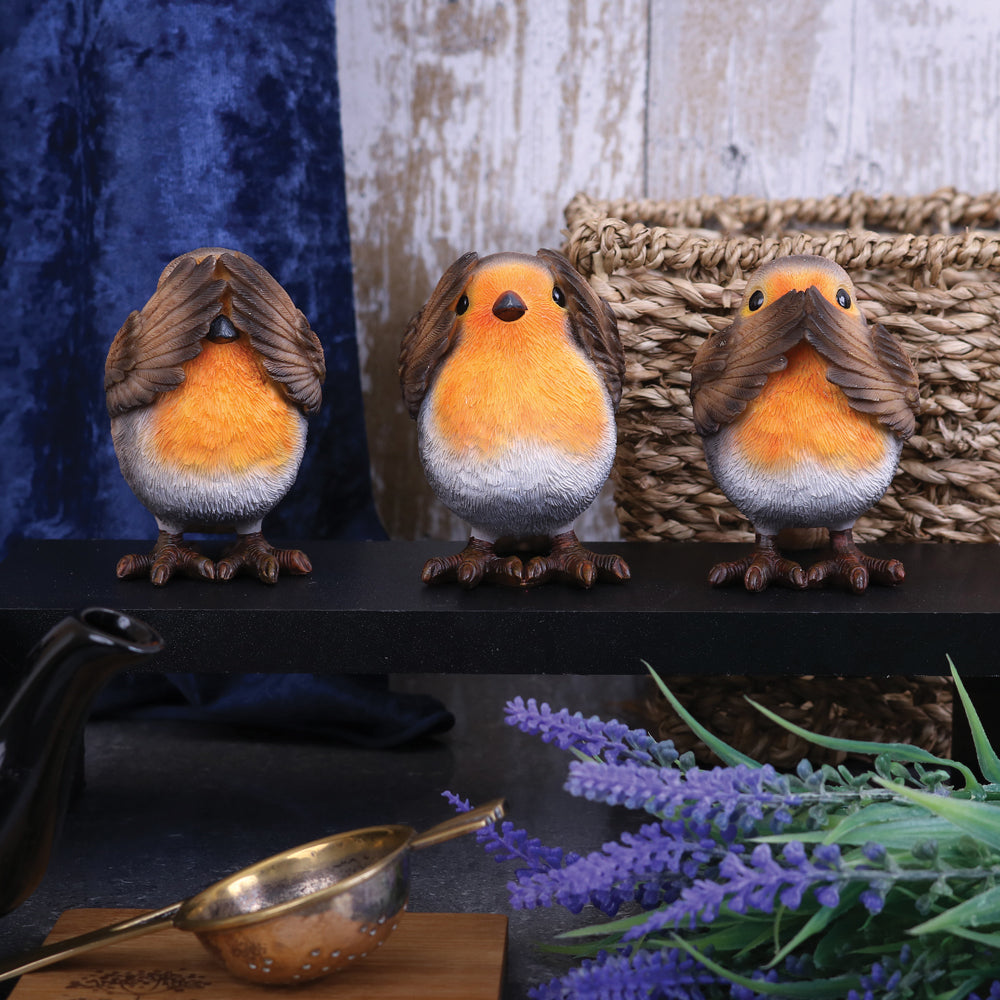 Three Wise Robins, hand-painted collectables, Christmas Robins, nativity festive keepsake