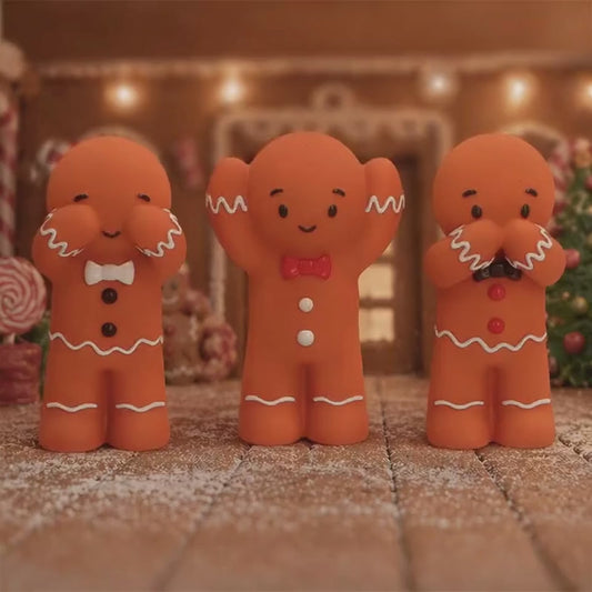 Three Wise Gingerbread figurine set, seasonal giftware, hand-painted collectables, whimsical festive ornaments