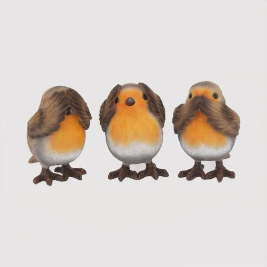 Three Wise Robins, hand-painted collectables, Christmas Robins, nativity festive keepsake